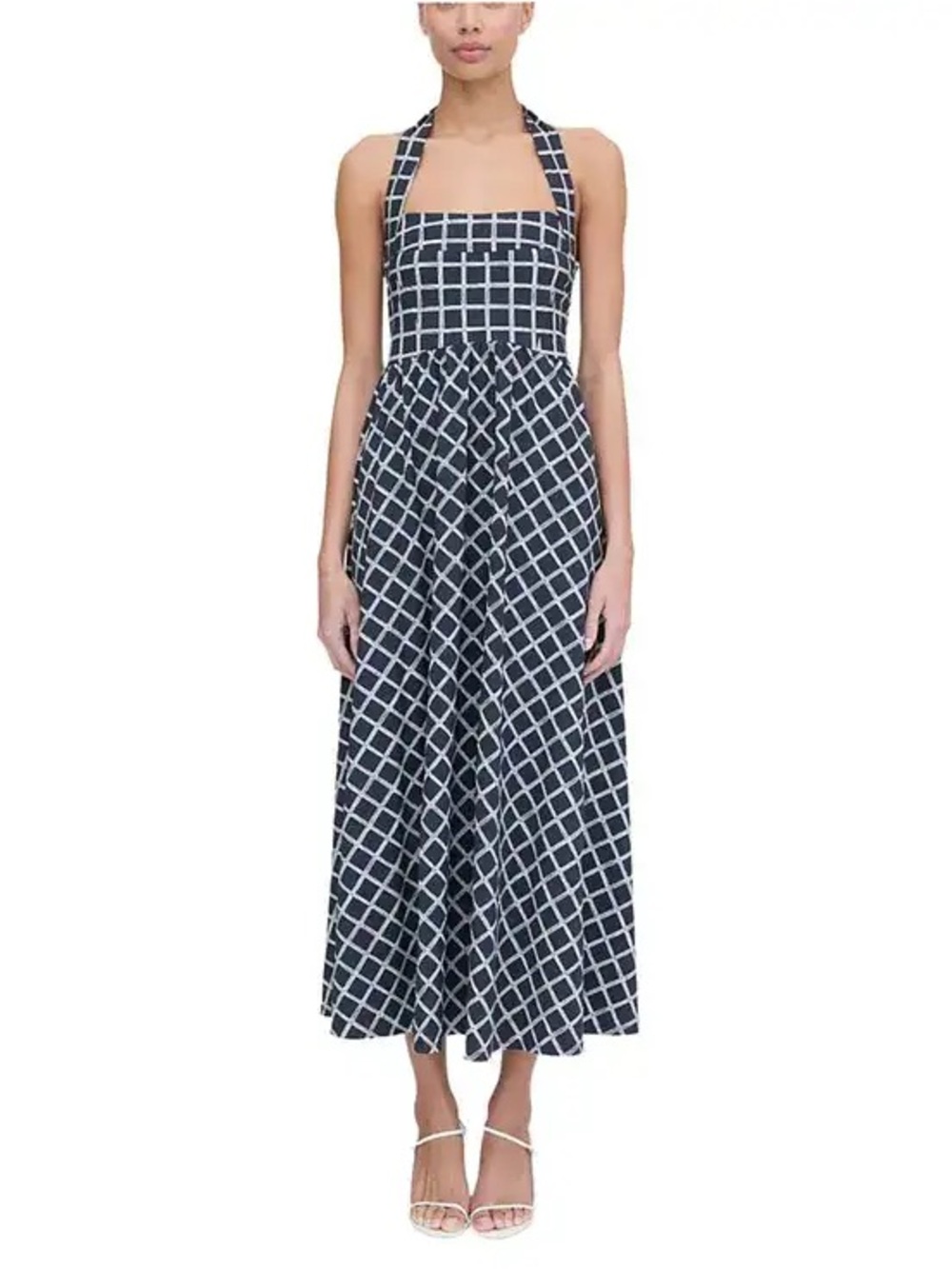 Hill House Plus Size The Fleur Midi Dress - Grecian Check Jersey